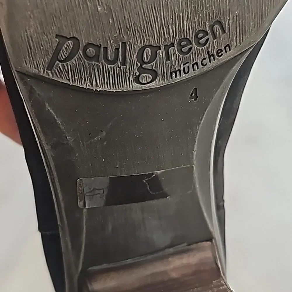 Paul Green  black nubuck leather Women’s ankle‎ boots Size UK 4/ US 7.5